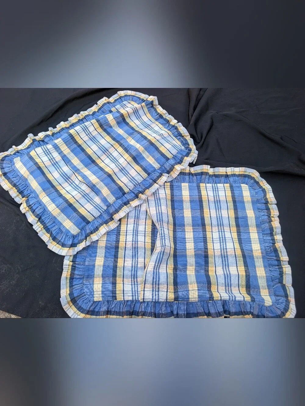 Waverly blue plaid